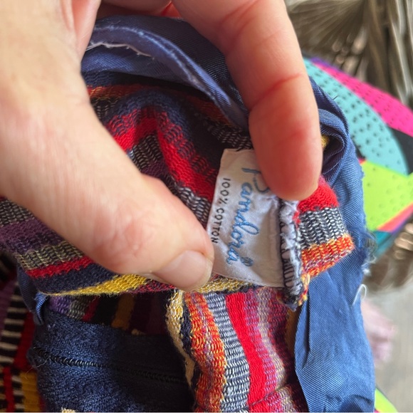 Vintage Pandora Colorful Striped Skorts/Hot pants - Sz Small - Picture 14 of 16